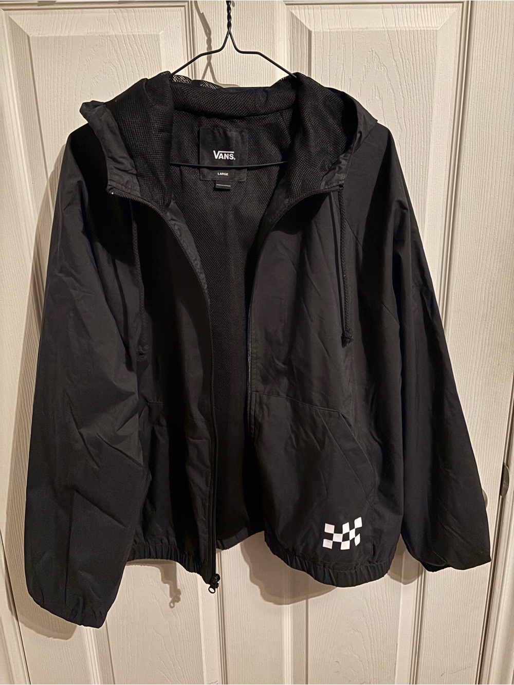 Vans Black Mesh-Lined windbreaker Jacket